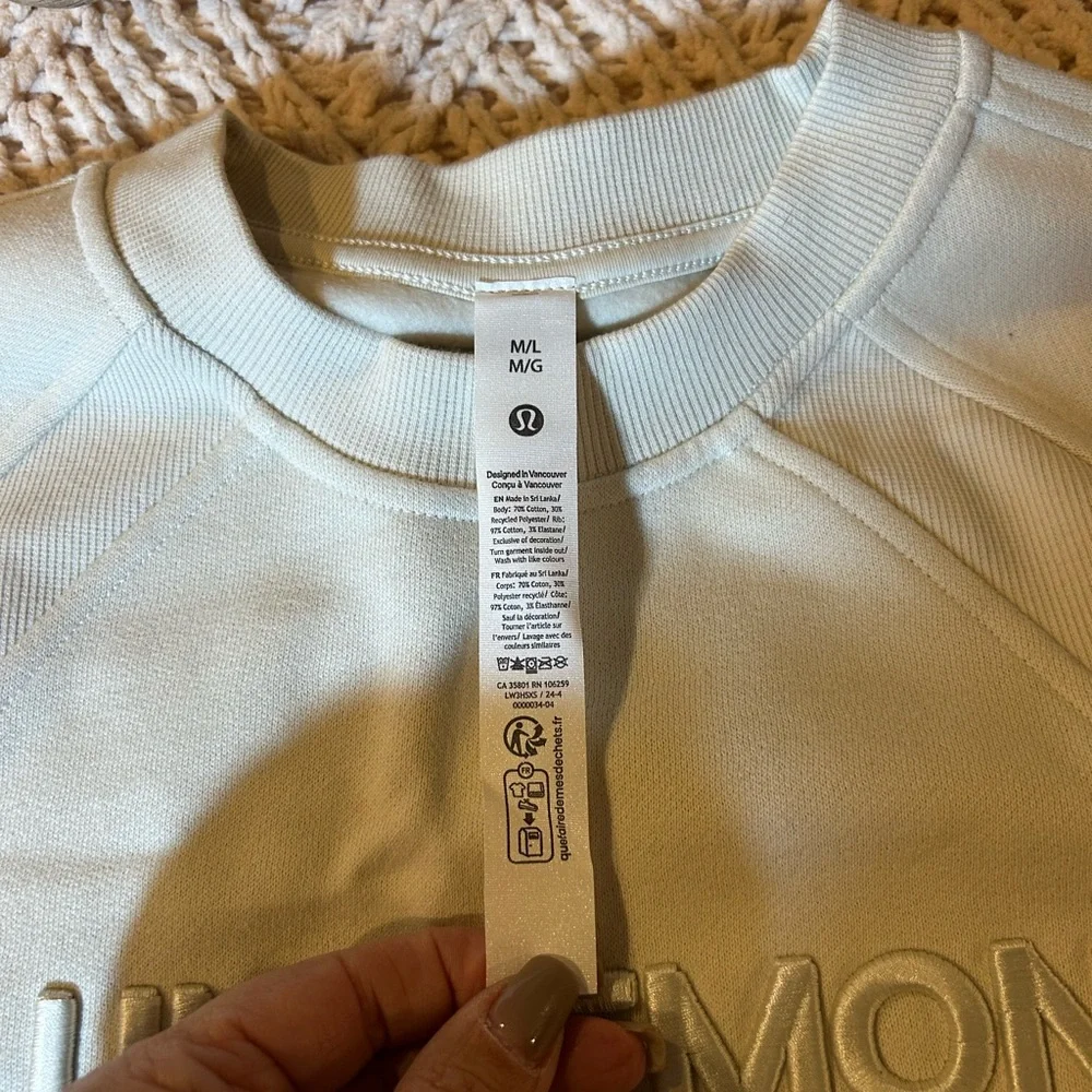 ❗️SOLD❗️Lululemon Scuba Oversized Pullover Wordmark in Bone 🆕 - Picture 5 of 9